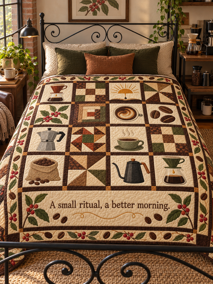 Morning Ritual TD281026033 Quilt Blanket — bed