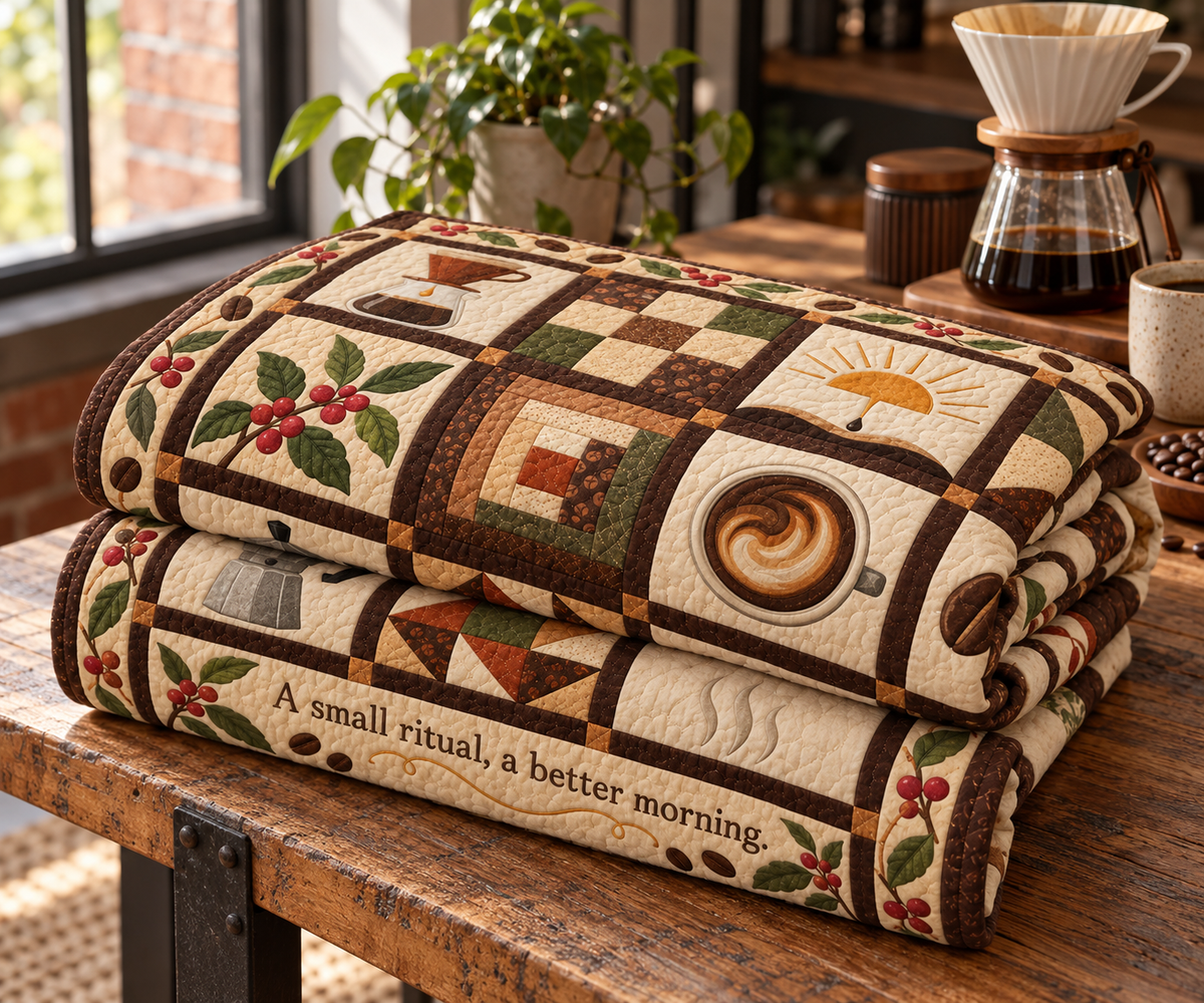 Morning Ritual TD281026033 Quilt Blanket — folded