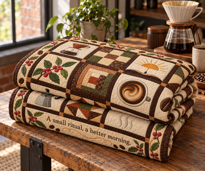 Morning Ritual TD281026033 Quilt Blanket — folded