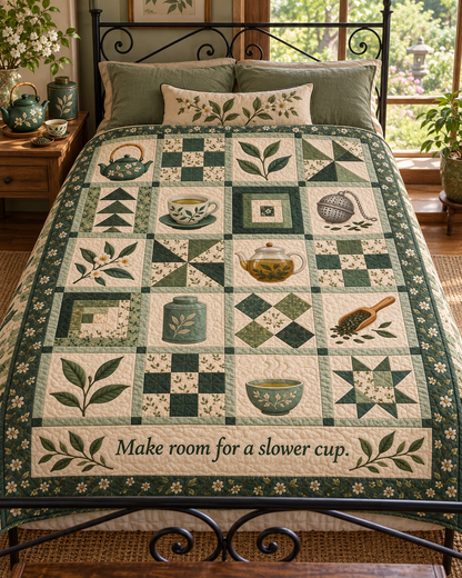 The Slower Cup TD281026034 Quilt Blanket — bed