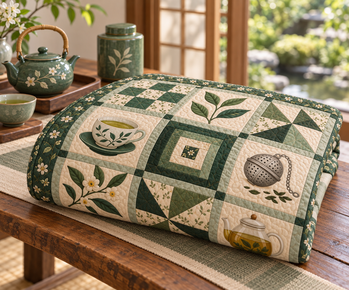 The Slower Cup TD281026034 Quilt Blanket — folded