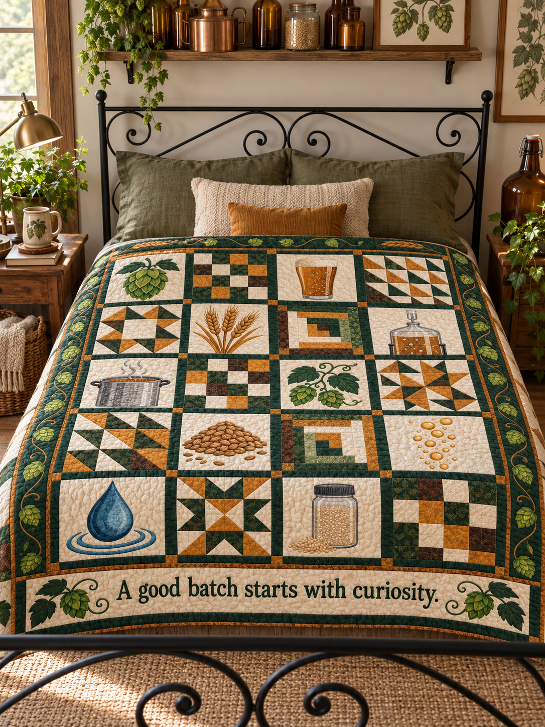 Hops & Curiosity TD281026035 Quilt Blanket — bed