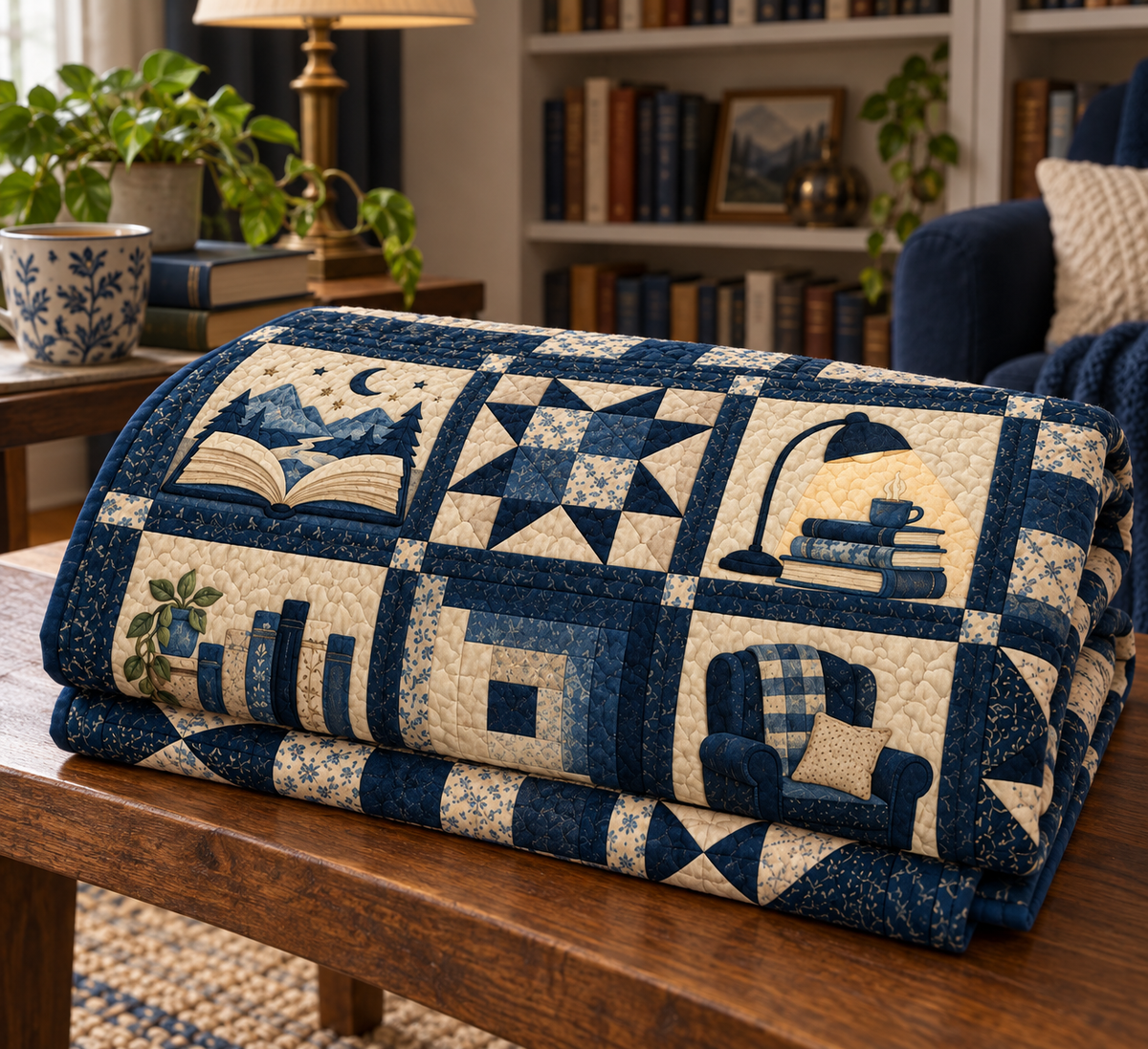 Another Chapter TD281026036 Quilt Blanket — folded