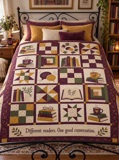 Pages & Conversation TD281026037 Quilt Blanket — bed