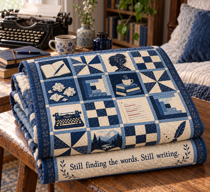 Finding the Words TD281026038 Quilt Blanket — folded