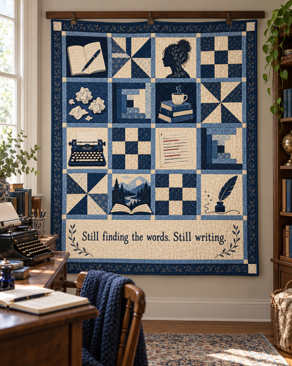 Finding the Words TD281026038 Quilt Blanket — hanging