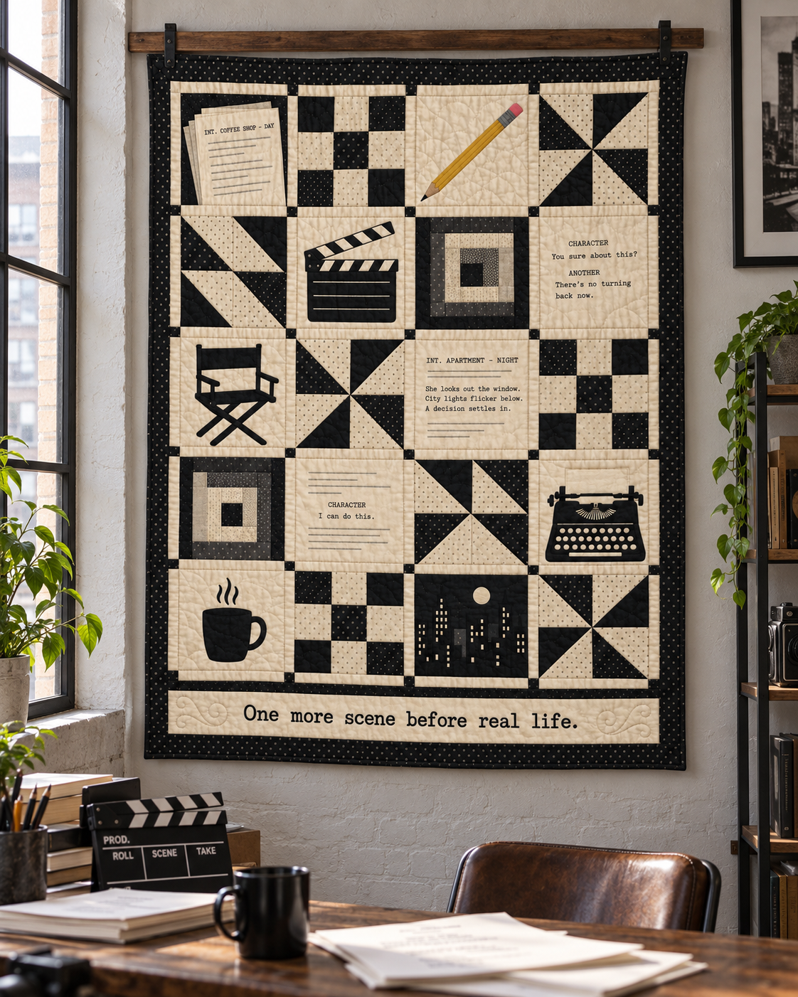 One More Scene TD281026039 Quilt Blanket — hanging