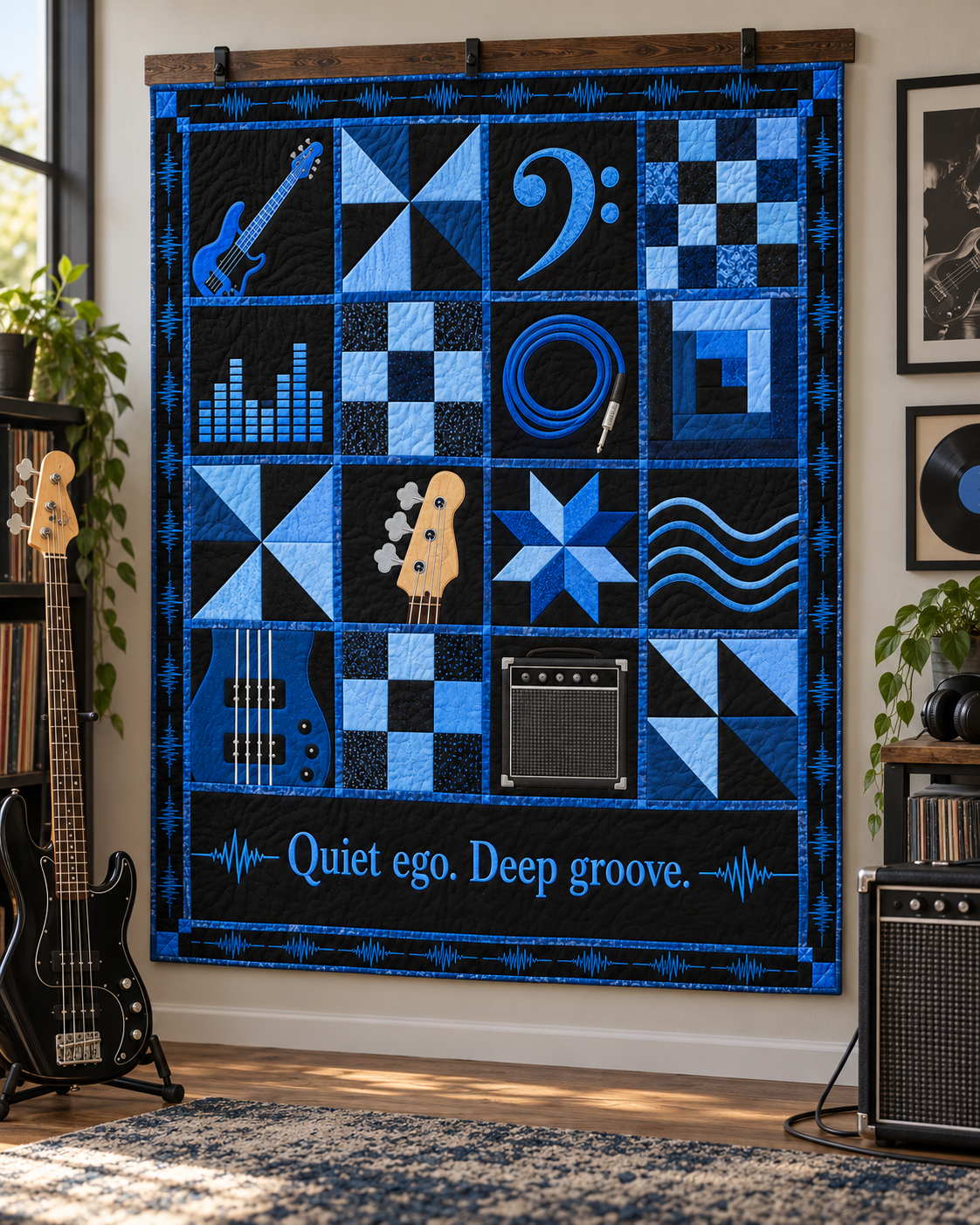 Deep Groove TD281026041 Quilt Blanket — hanging