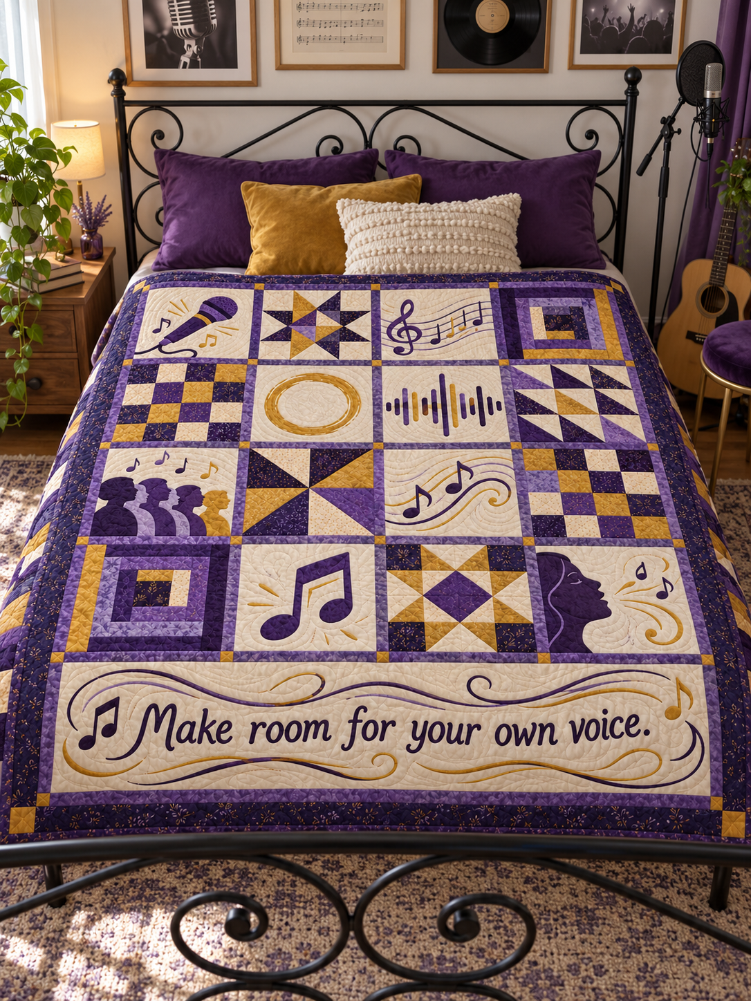 Your Own Voice TD281026043 Quilt Blanket — bed