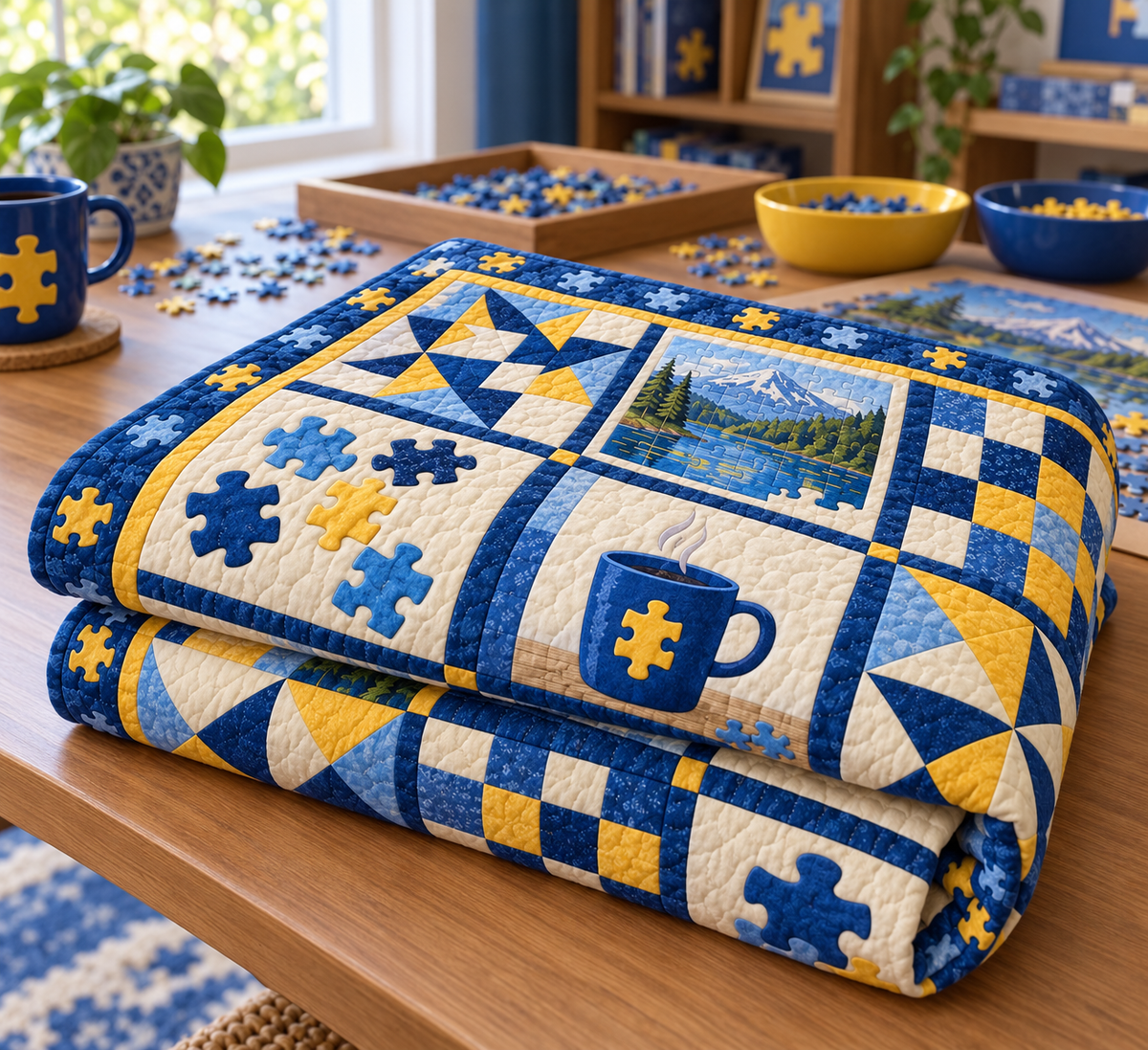 One More Piece TD281026045 Quilt Blanket — folded