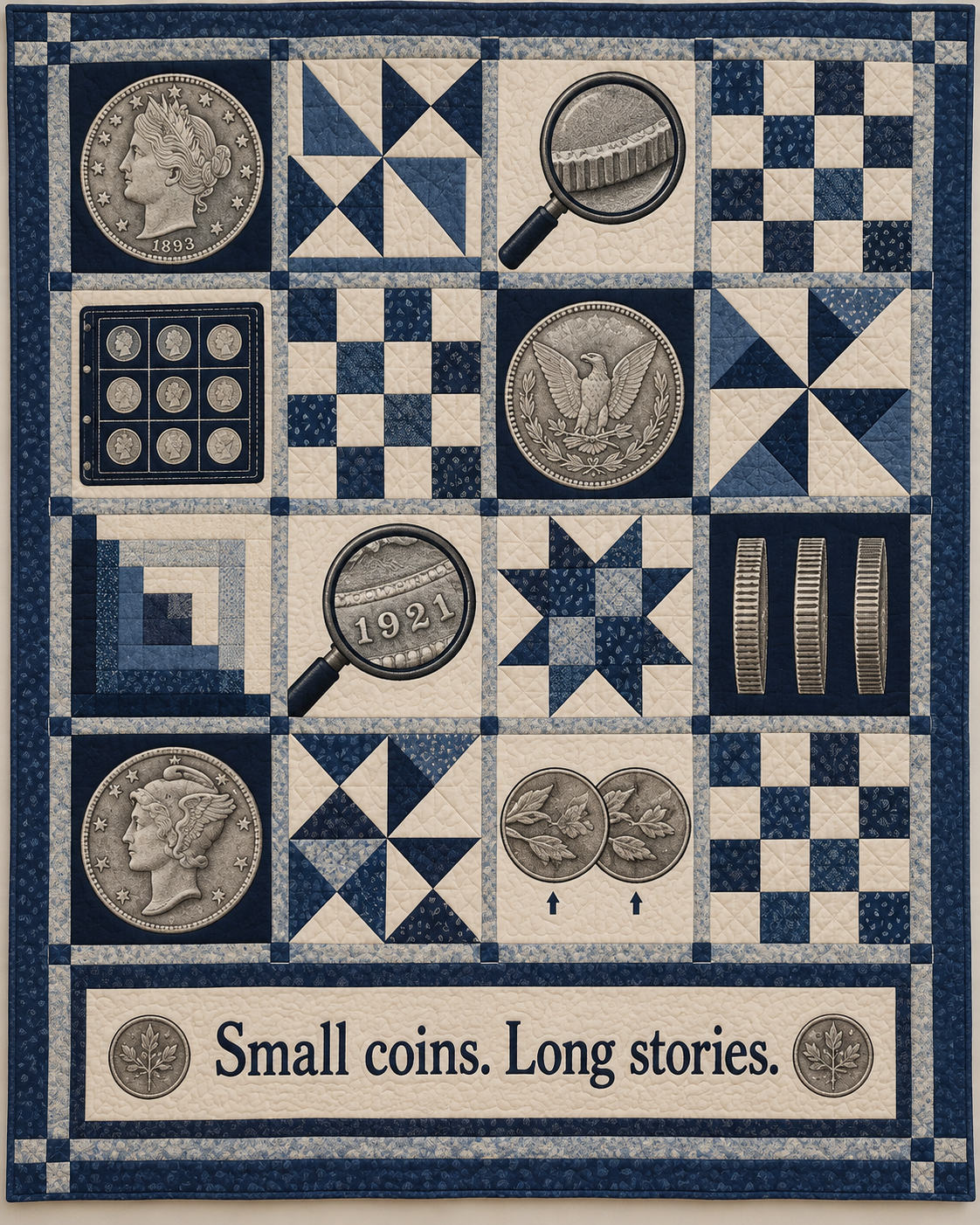 Small Coins Long Stories TD281026047 Quilt Blanket — original