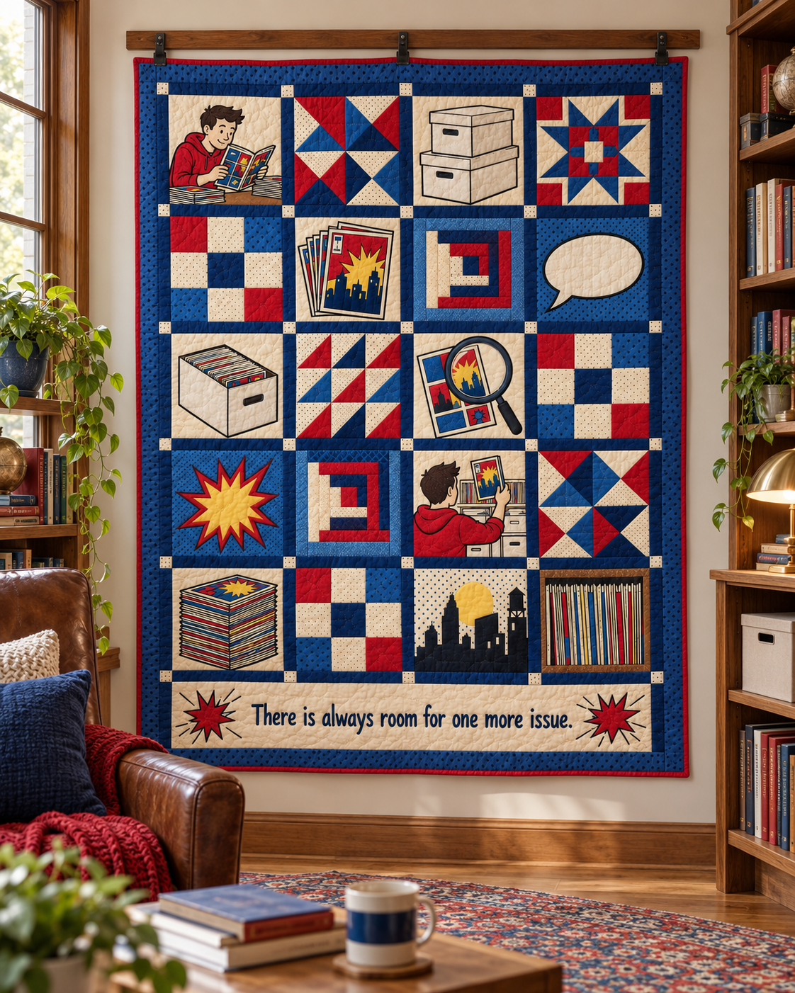 One More Issue TD281026048 Quilt Blanket — hanging