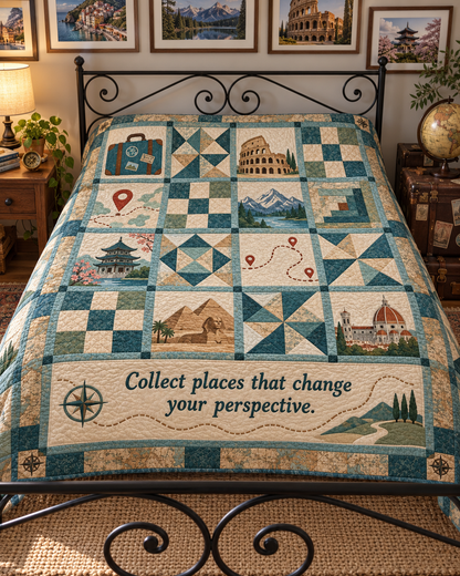 Places That Change Us TD281026049 Quilt Blanket — bed