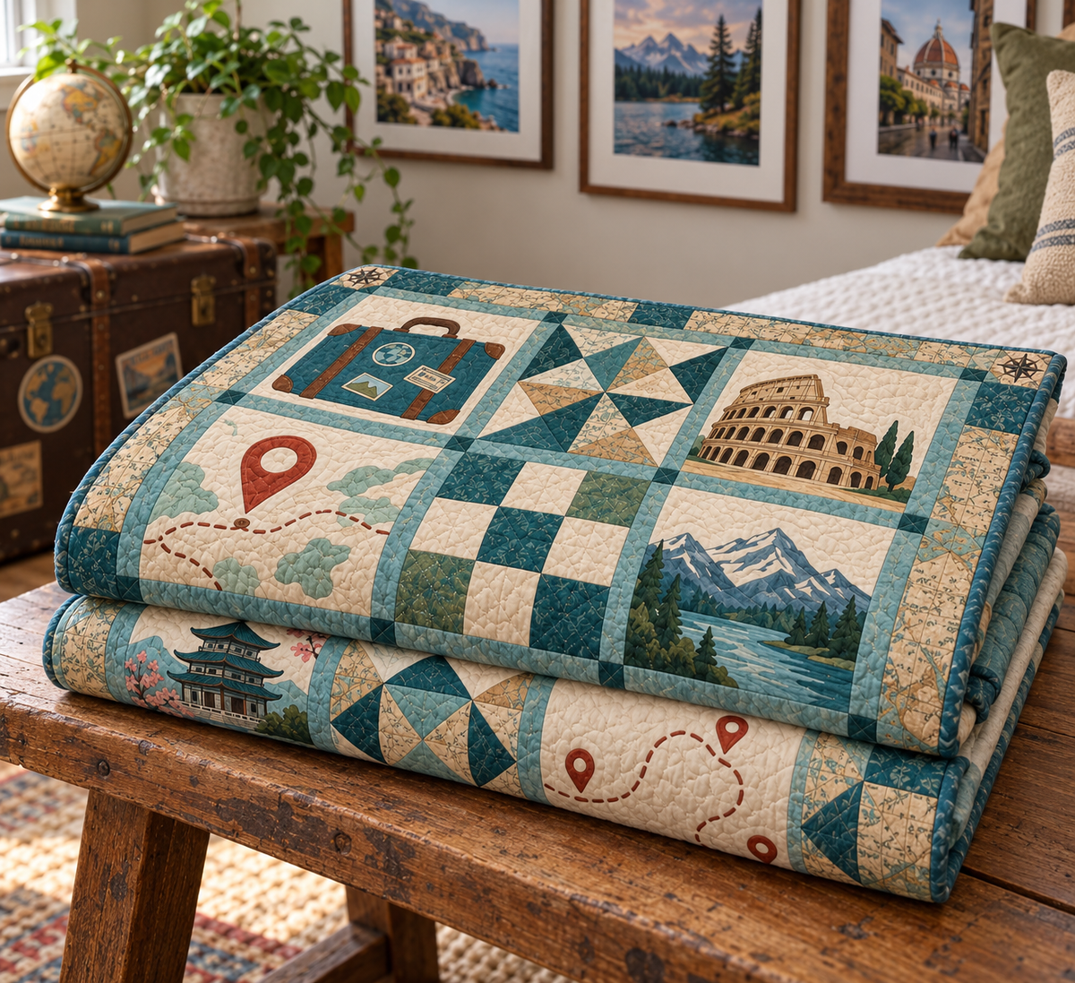 Places That Change Us TD281026049 Quilt Blanket — folded