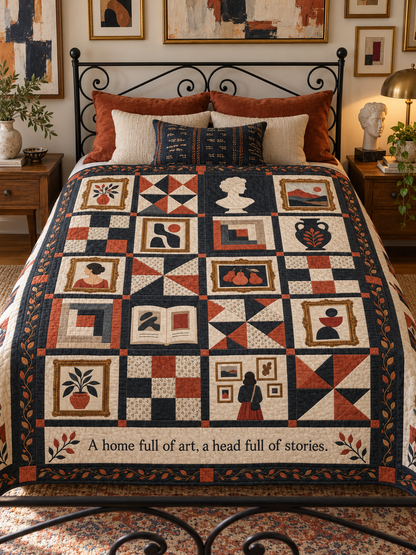 A Home Full of Art TD281026050 Quilt Blanket — bed