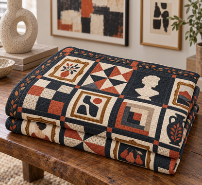 A Home Full of Art TD281026050 Quilt Blanket — folded