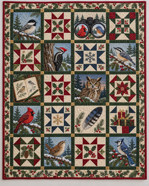 Winter Wings Quilt Blanket — main design