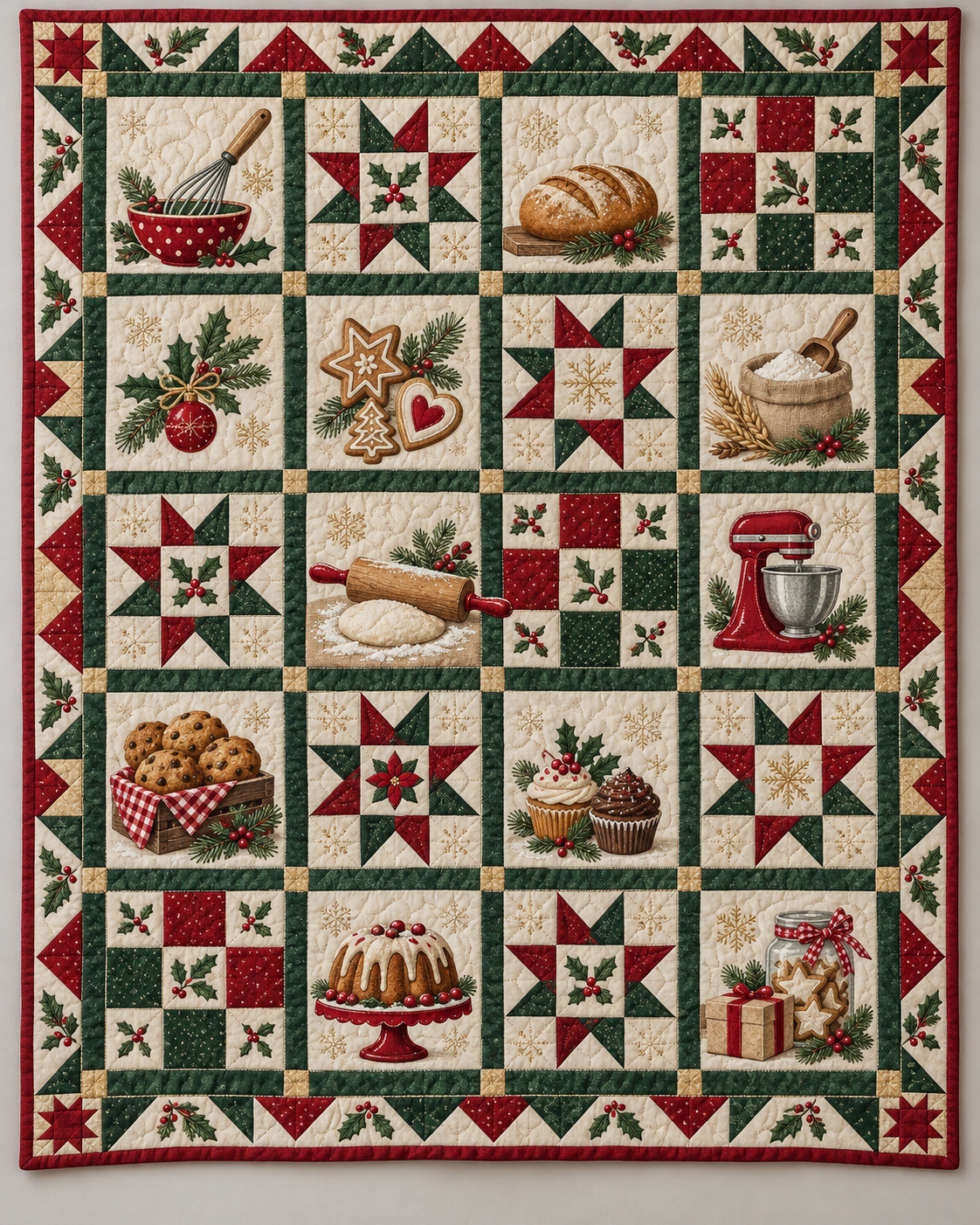 Baked with Christmas Cheer Quilt Blanket — main design