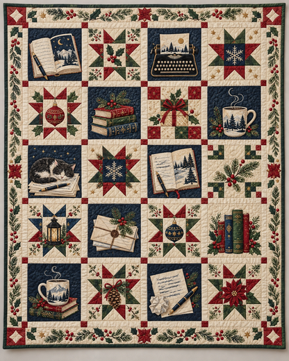 Christmas Between the Lines Quilt Blanket — main design