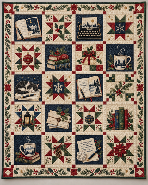 Christmas Between the Lines Quilt Blanket — main design