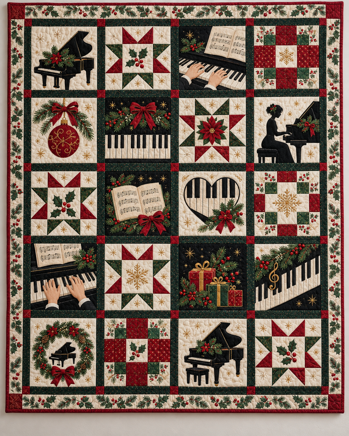 Christmas on the Keys Quilt Blanket — main design