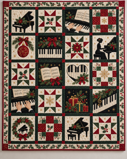 Christmas on the Keys Quilt Blanket — main design