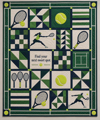 Sweet Spot Tennis Quilt Blanket - main design