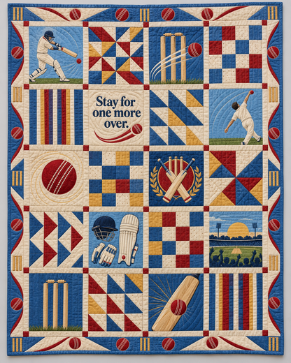 One More Over Cricket Quilt Blanket - main design