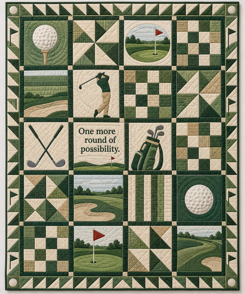 Fairway Possibilities Golf Quilt Blanket - main design