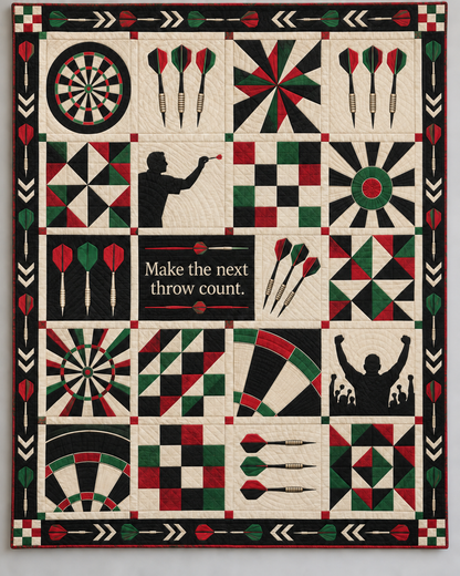 The Next Throw Darts Quilt Blanket - main design