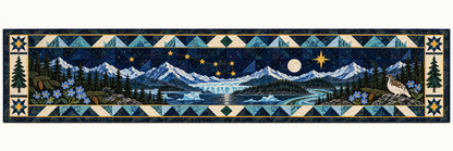 Alaska Night Garden Quilted Table Runner — Runner Design