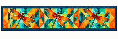 Amber Dragonflies Quilted Table Runner — Runner Design