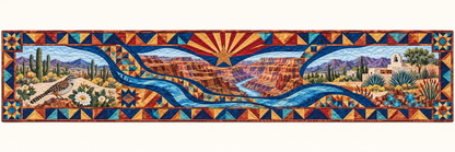 Arizona River Of Stories Quilted Table Runner — Runner Design