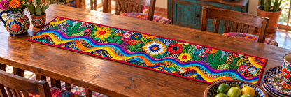 Cactus Ribbon Garden Quilted Table Runner — Indoor