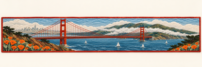 California Golden Gate Threads Quilted Table Runner — Runner Design