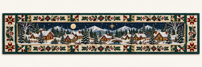 Christmas Village Glow Quilted Table Runner — Runner Design