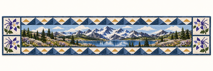 Colorado Alpine Columbine Quilted Table Runner — Runner Design