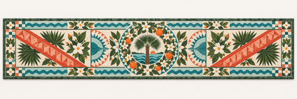 Florida Orange Blossom Tide Quilted Table Runner — Runner Design