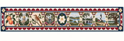 Georgia Heritage Album Quilted Table Runner — Runner Design