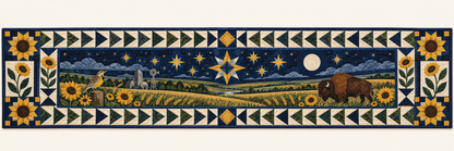 Kansas Night Garden Quilted Table Runner — Runner Design