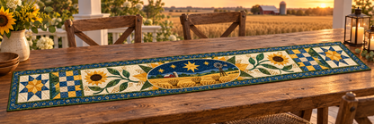 Kansas To The Stars Quilted Table Runner — Outdoor