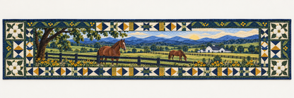 Kentucky Bluegrass Morning Quilted Table Runner — Runner Design