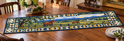 Kentucky Bluegrass Morning Quilted Table Runner — Indoor