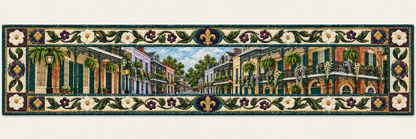 Louisiana Balcony Of Blooms Quilted Table Runner — Runner Design