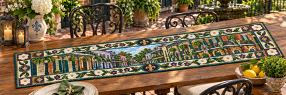 Louisiana Balcony Of Blooms Quilted Table Runner — Outdoor