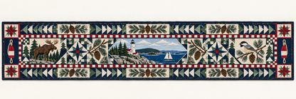 Maine Celebration In Cloth Quilted Table Runner — Runner Design