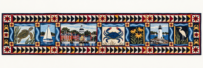 Maryland Harbor Craft Quilted Table Runner — Runner Design