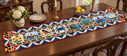Maryland Heritage Album Quilted Table Runner — Indoor
