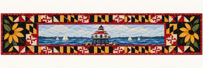 Maryland Thomas Point Beacon Quilted Table Runner — Runner Design