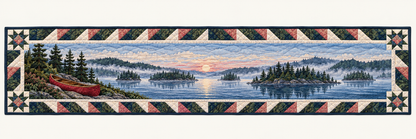 Minnesota Boundary Waters Quiet Quilted Table Runner — Runner Design